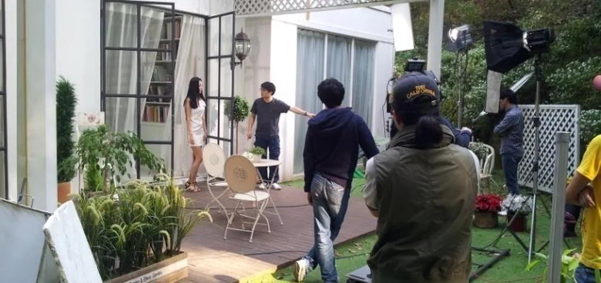 야외에서 진행하는 촬영 현장